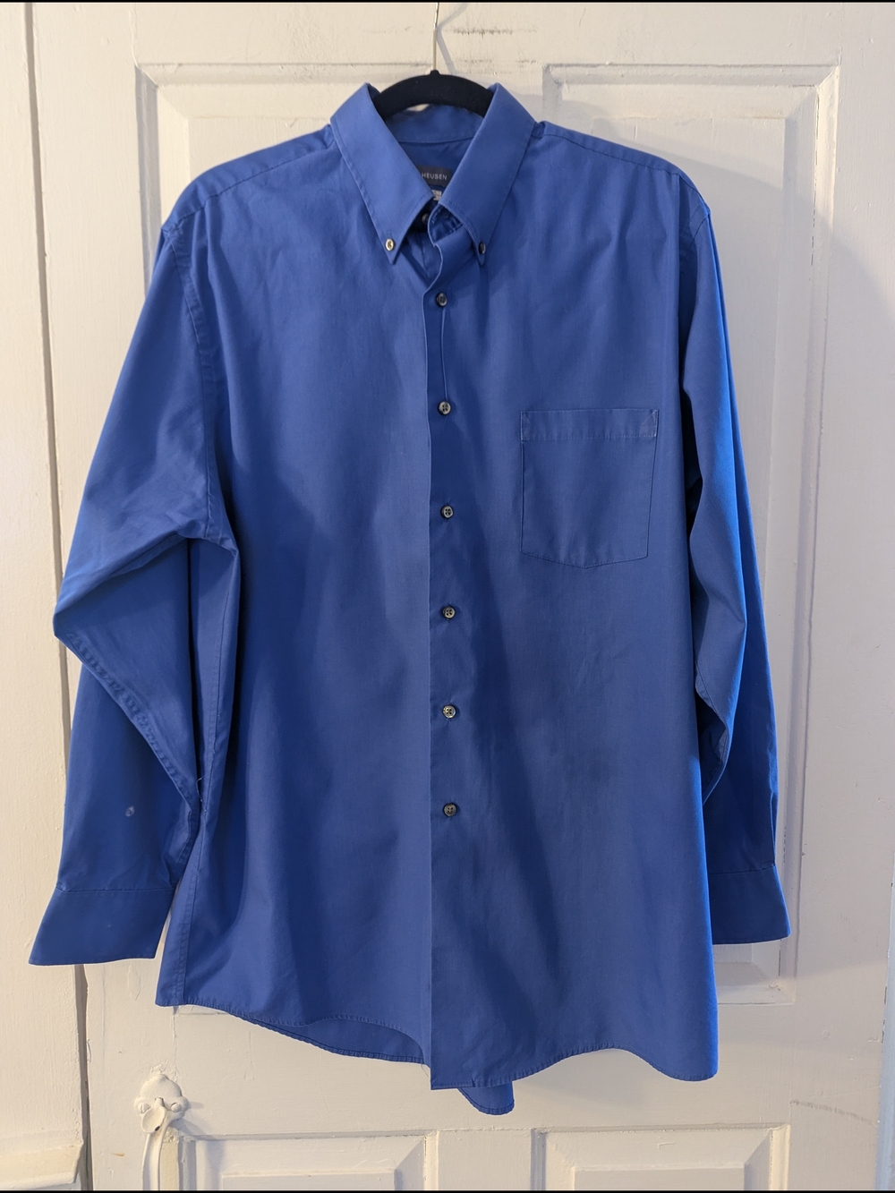Van Heusen Royal Blue Button-Up Dress Shirt